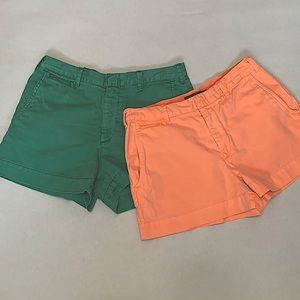 Polo Ralph Lauren Shorts green and orange Sz 8